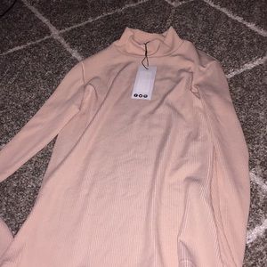 Nwt Mock Neck Ribbed Boohoo Long Sleeve